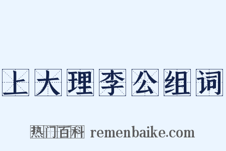 上大理李公组词是什么意思的图片
